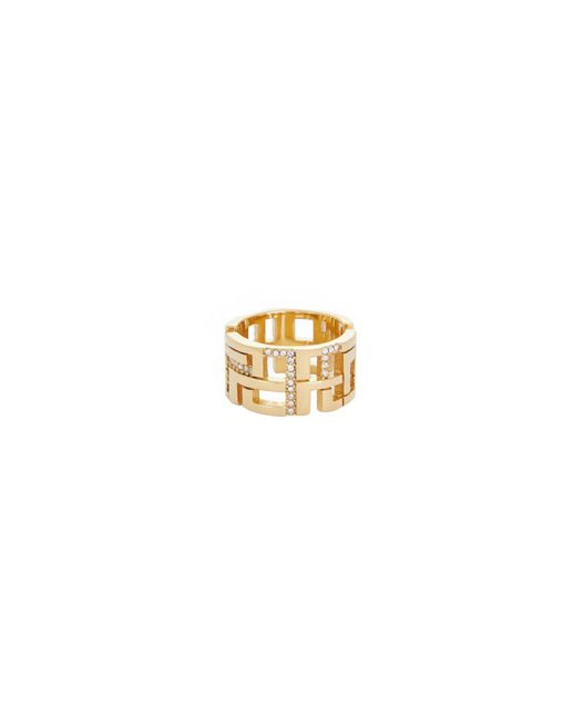 GOLDIE Gold-plated crystal ring • LEDA MADERA
